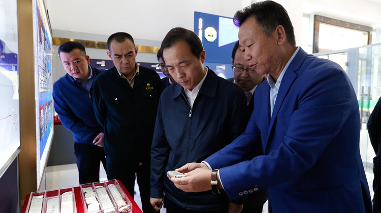 省委常委、副省長周學文蒞臨金徽股份調研綠色礦山建設工作